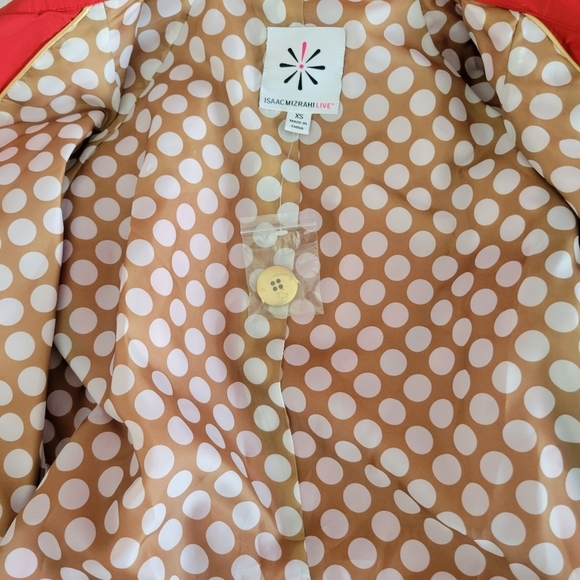 NWOT Isaac Mizrahi Live Red Rain Coat Size XS - Picture 14 of 15